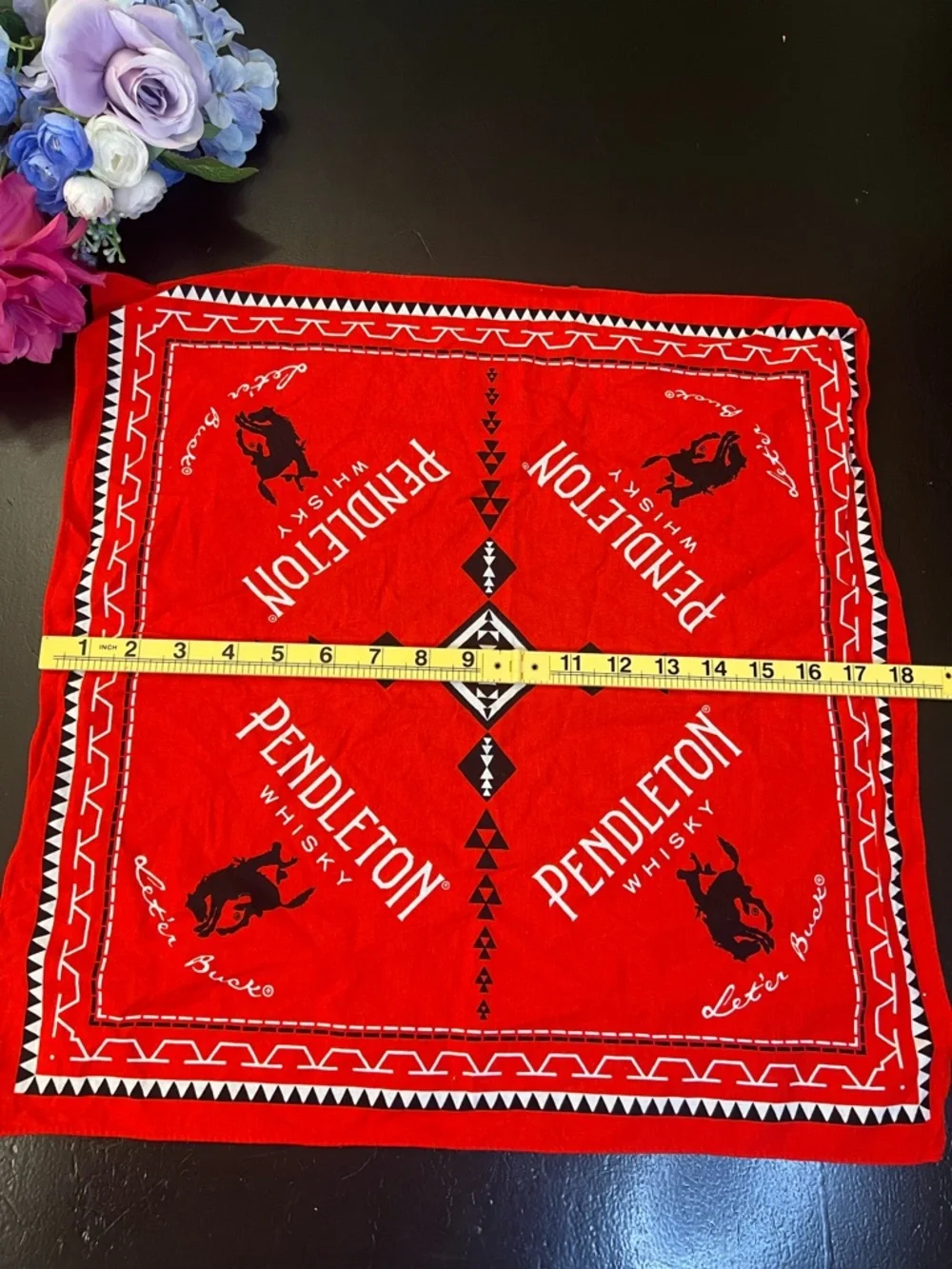 PENDLETON‎ WHISKY Bandanas Scarves PBR Rodeo RED Bucking Bronco